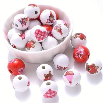 Love Bear Wooden Beads