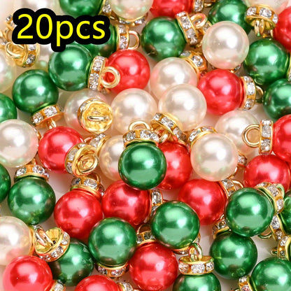 20pcs/set Halloween Christmas Imitation Pearl Pendant Beads