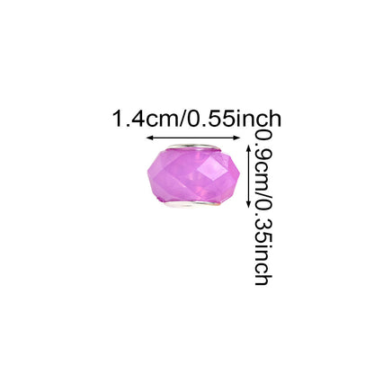 European Faceted Large Hole Spacer Beads