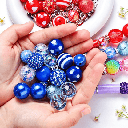 80pcs Acrylic High Gloss Rhinestone Beads Set