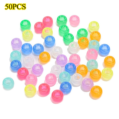 Glow-in-the-Dark Acrylic Barrel Beads