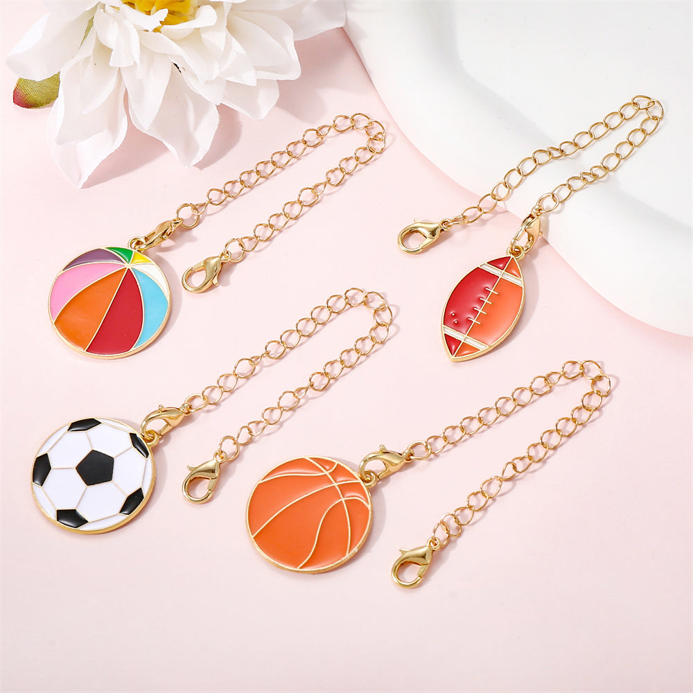 Sports Theme Enamel Pendant Charms