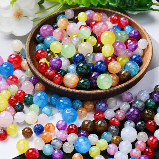 8/10/12 mm Summer Glitter Resin Beads