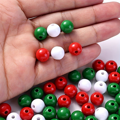 Christmas Round Acrylic Beads