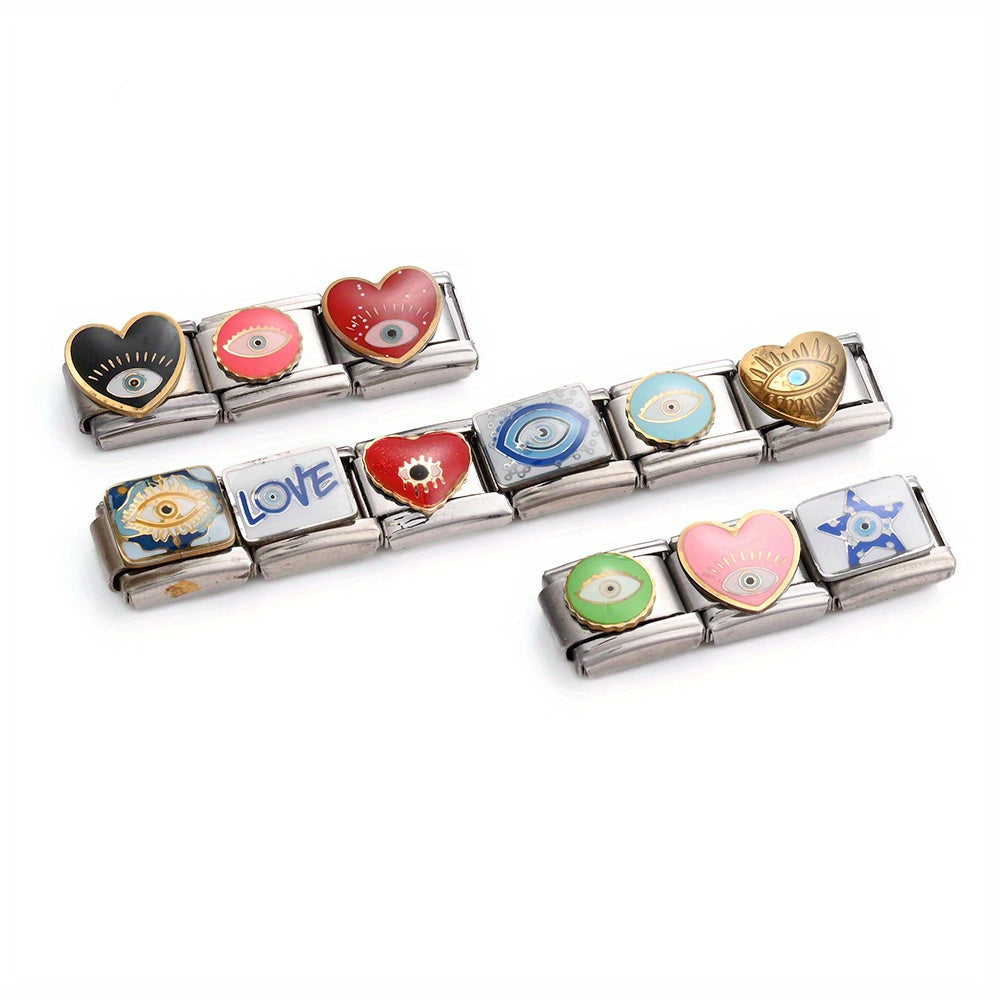 1pc 9mm Stainless Steel Italian Charm Bead