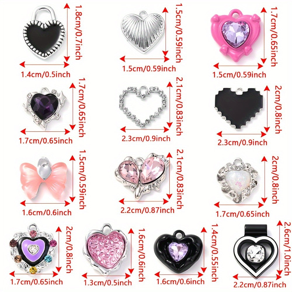 Heart Rhinestone Pendant Set