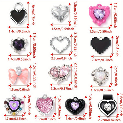 Heart Rhinestone Pendant Set