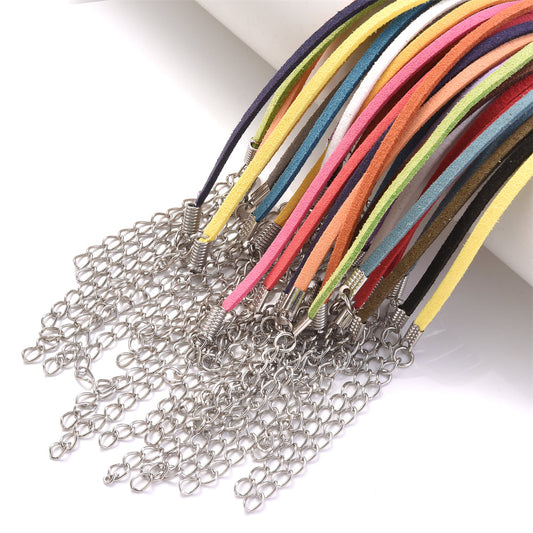 3 mm Mixed Color Suede Necklace Cords