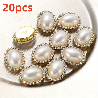 20pcs White Acrylic Artificial Pearl Beads