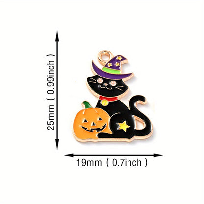 Halloween Alloy Enamel Pendants