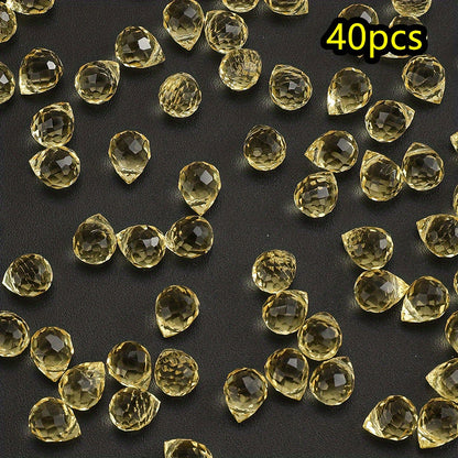 40pcs/set 8x10mm AB Color Faceted Strawberry Glass Beads