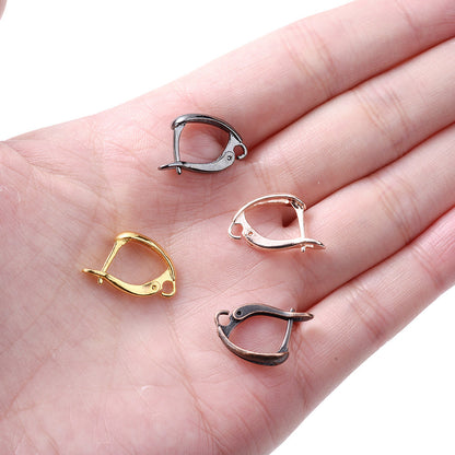 10-Piece D-Shape Copper Earring Hooks