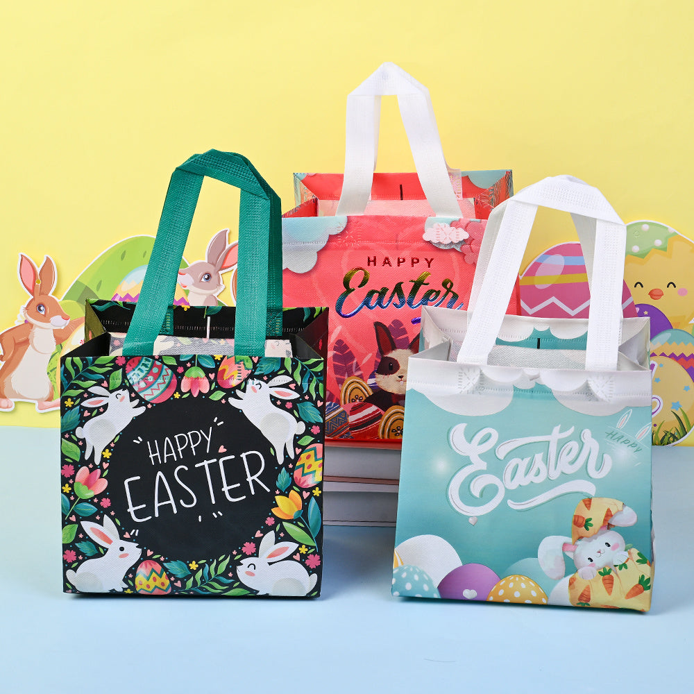Random Mixed Non-Woven Easter Tote Bags