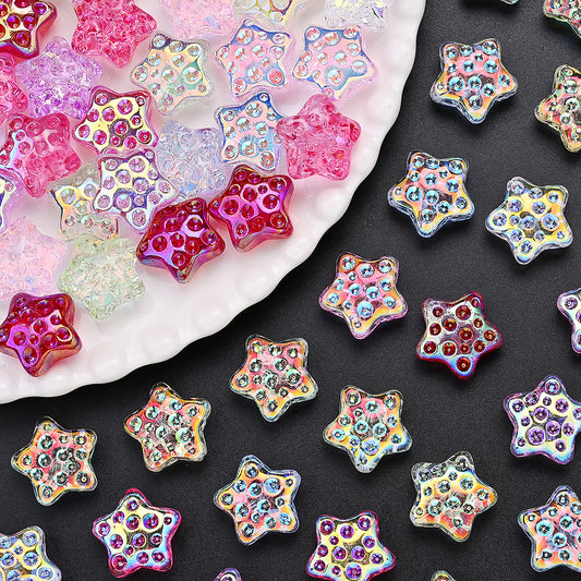 Gradient Star Glass Beads