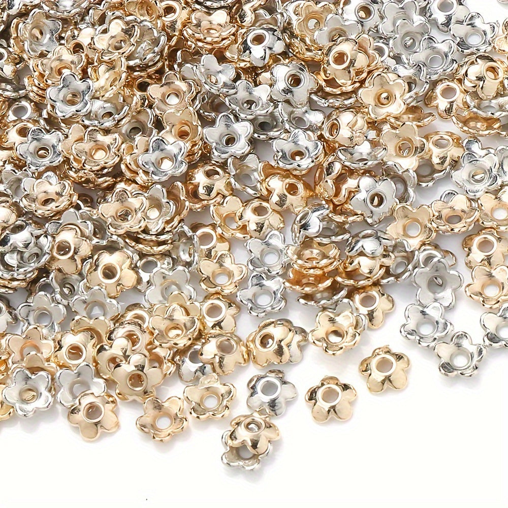 Five-Petal Flower Plastic Spacer Beads