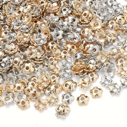 Five-Petal Flower Plastic Spacer Beads