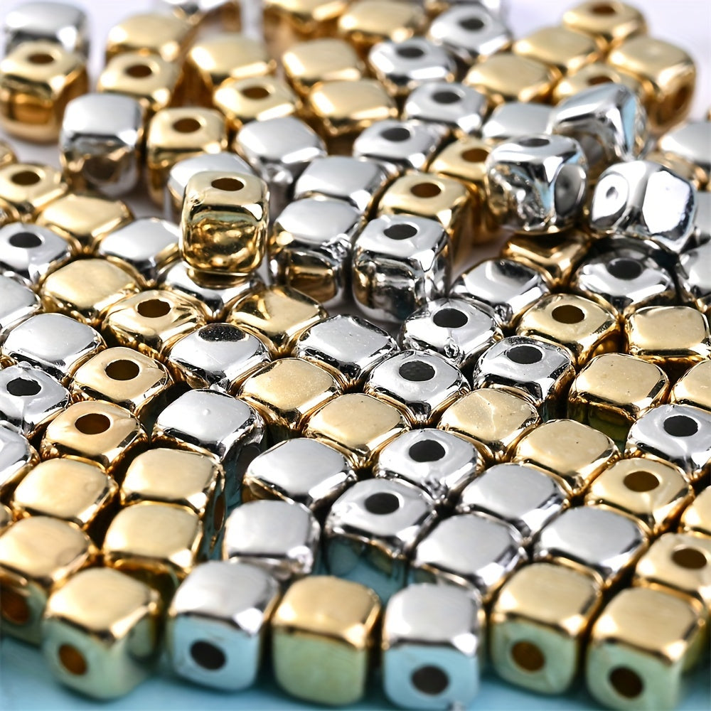 200pcs 5mm Square KC White Acrylic Beads