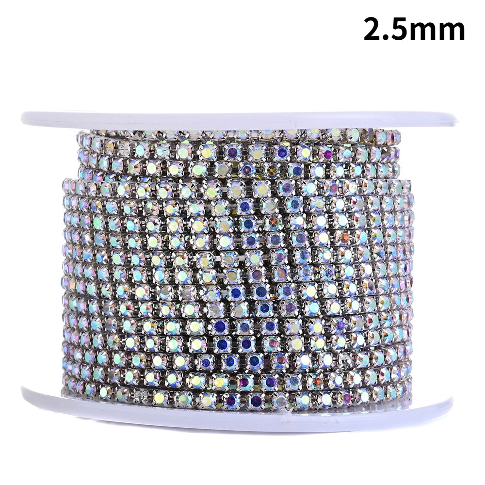1 Roll 10 Yards Sparkling Rhinestone Chain Trim