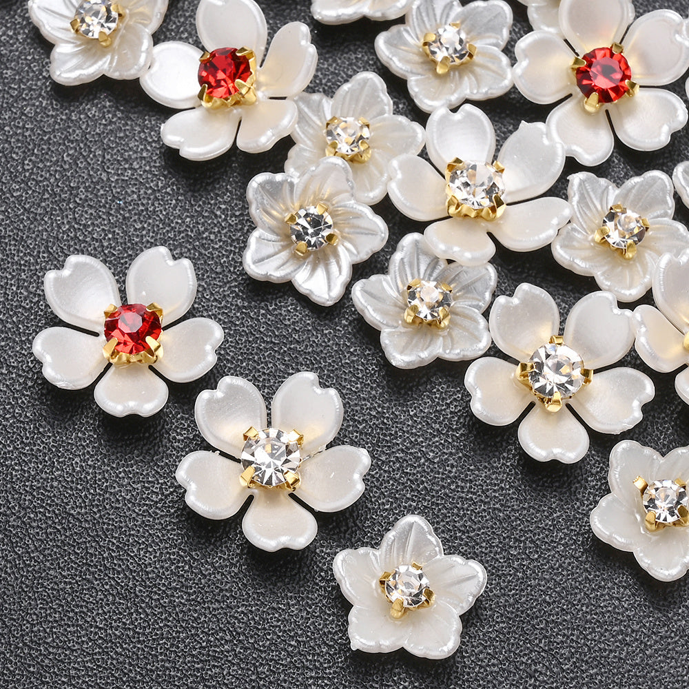 Acrylic Rhinestone Flower Patches
