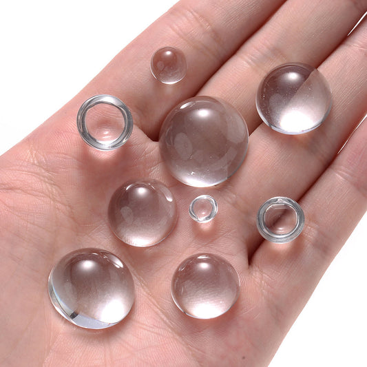 20/50PCS Transparent Dome Glass Cabochon Set