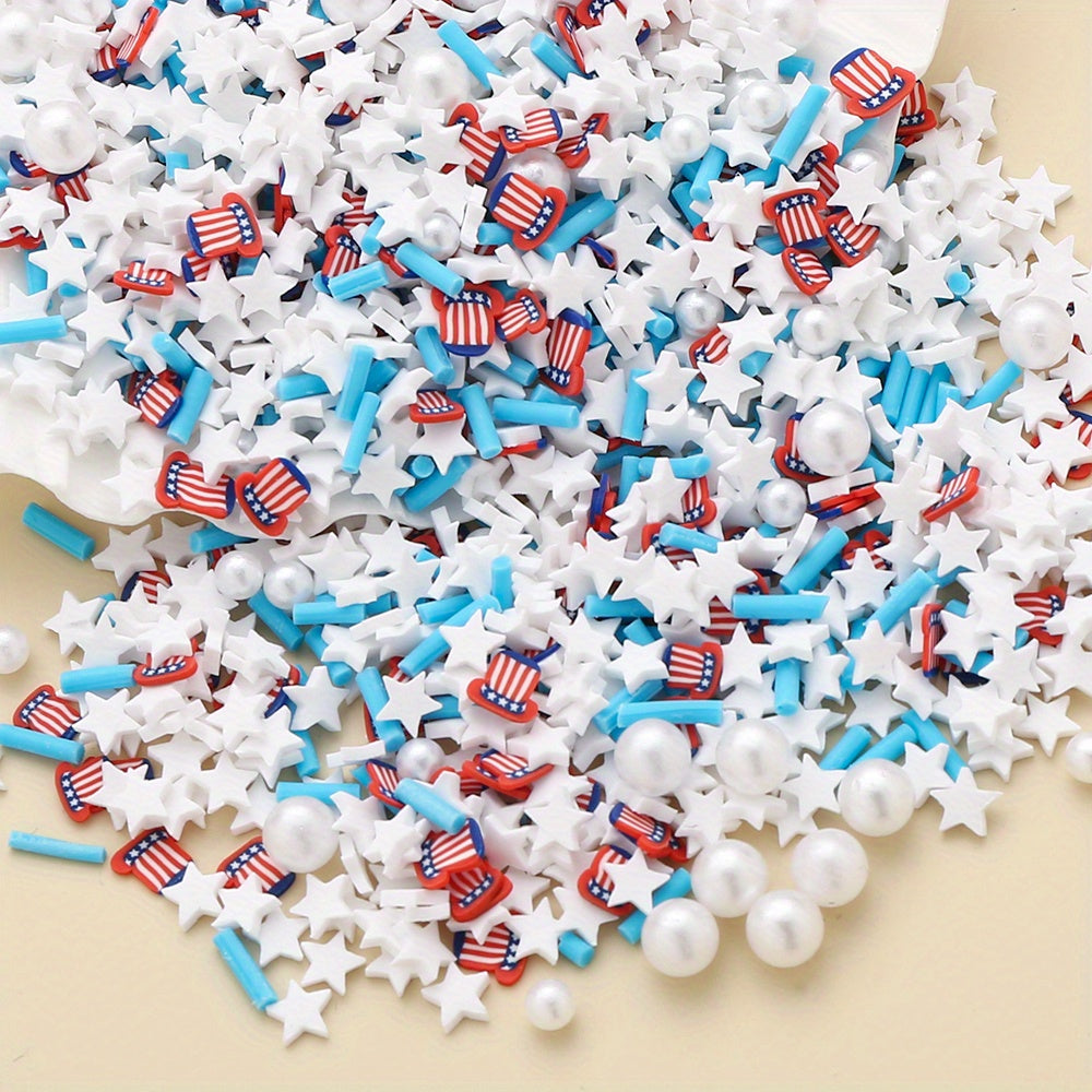 American Independence Day Patriotic Star Spacer Beads