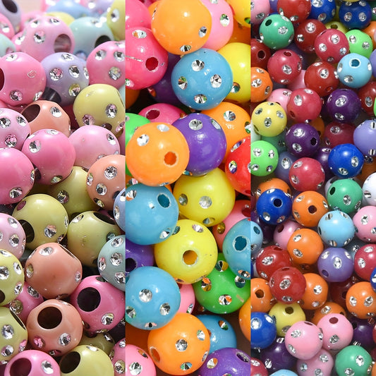 100PCS 8mm Acrylic Bead Set