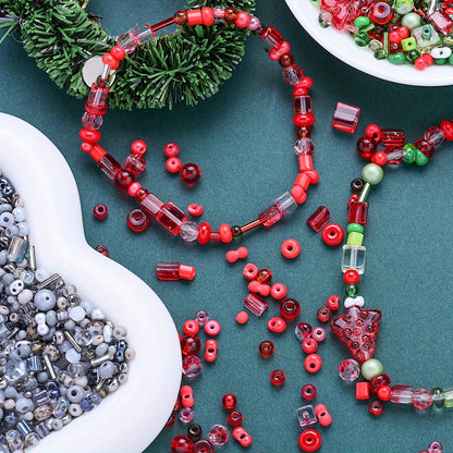 20g/bag Christmas Irregular Glass Seed Beads