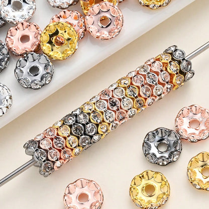 30/50pcs 12mm Mixed Color Wavy Crystal Beads
