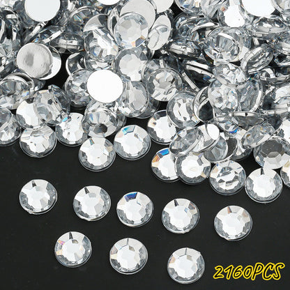 Silver Rhinestone Flatback Beads