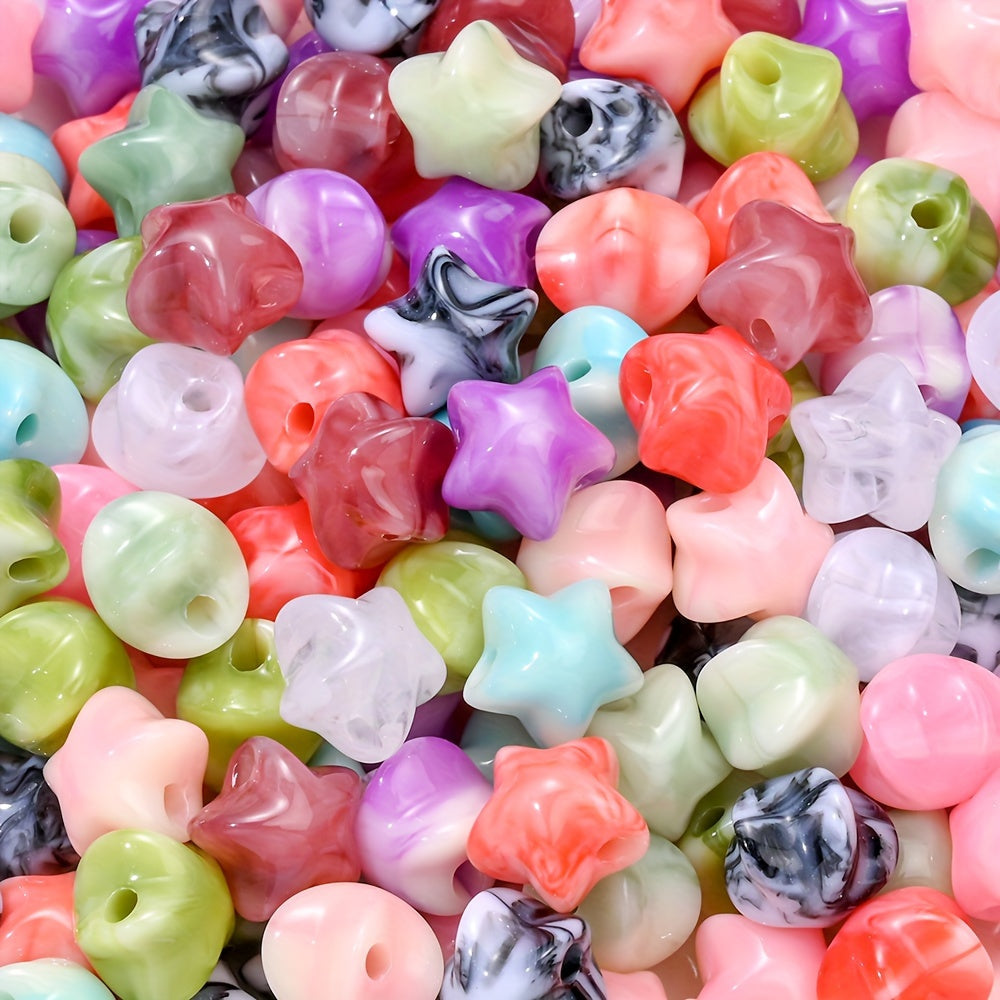 Star Pattern Acrylic Beads