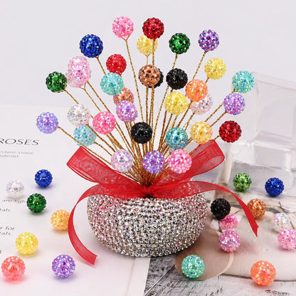 Shiny Rhinestone Bayberry Ball Beads