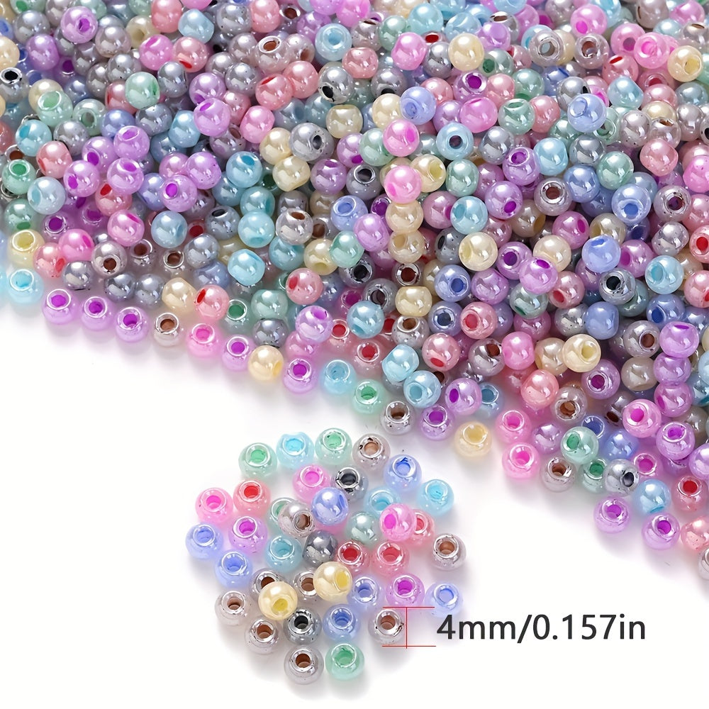 200PCS 4mm Cream Glass Rice Beads