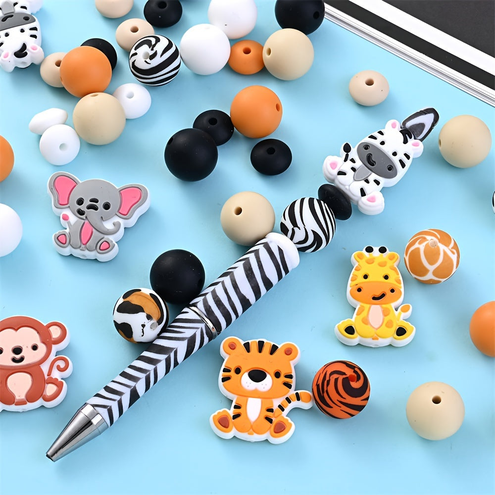 Assorted Silicone Animal Beads