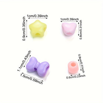 Solid Color Acrylic Star Beads