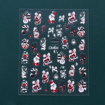 Christmas 5D Relief Nail Art Stickers