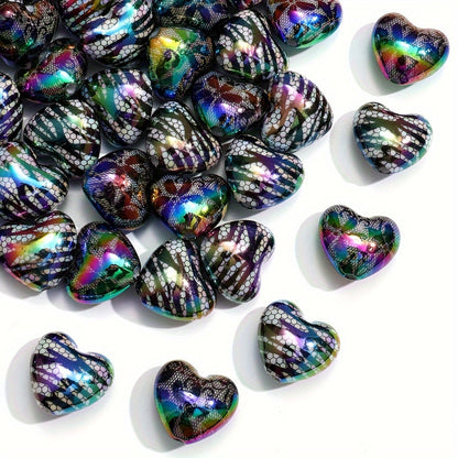 10PCS 19×22mm Lace Love Acrylic Bead Set