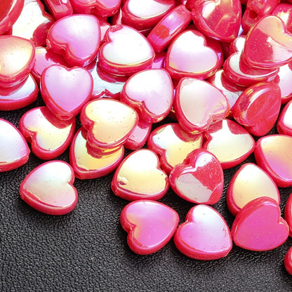 100-Piece 9 mm Love Acrylic Spacer Beads
