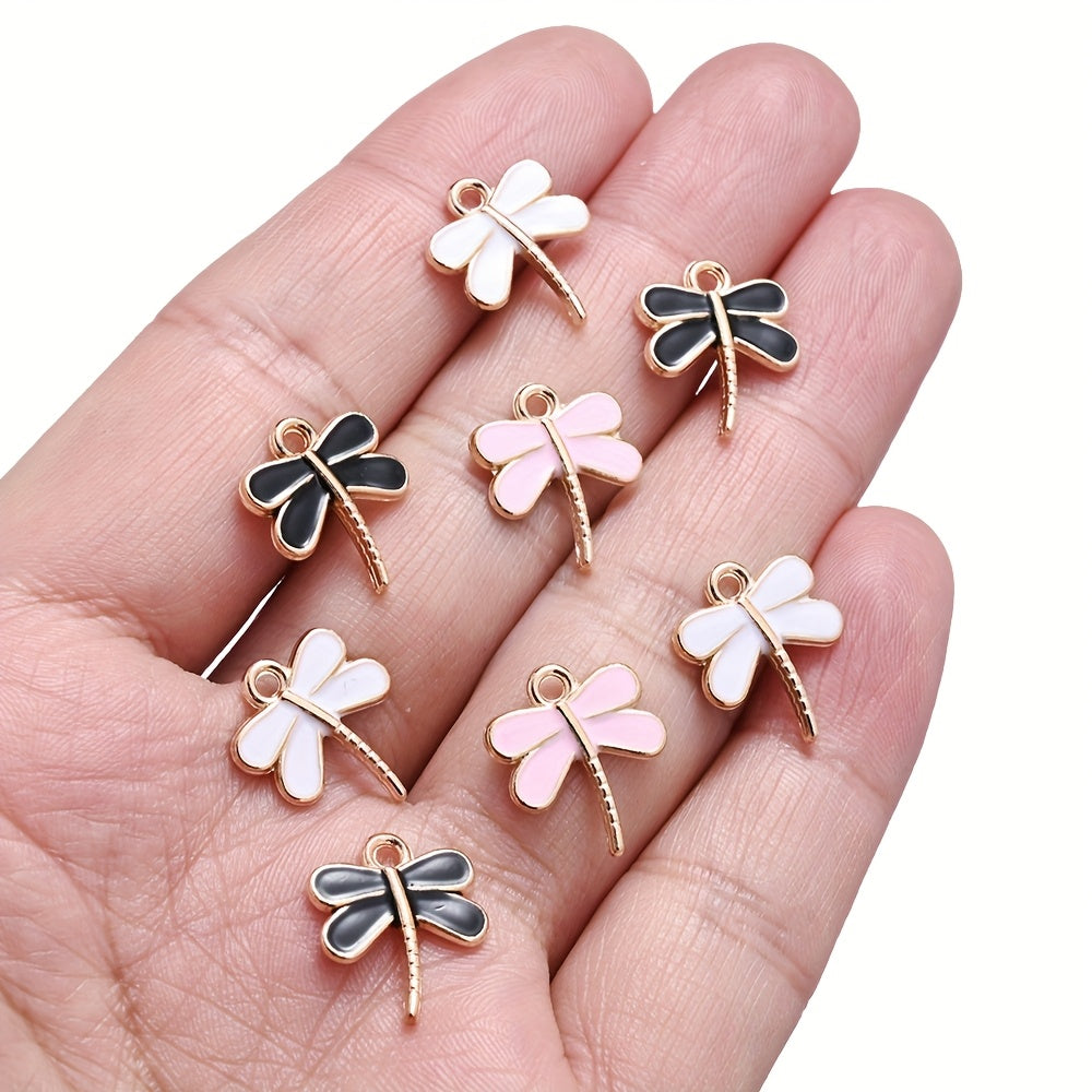 Dragonfly Oil Drop Pendant Charms