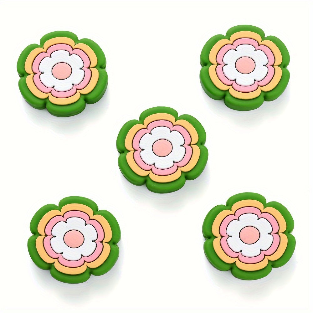 Mixed Flower Silicone Beads