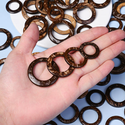 Natural Coconut Rondelle Spacer Beads