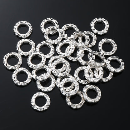 30PCS 10mm Gold-Tone Round Frame Spacer Bead Set
