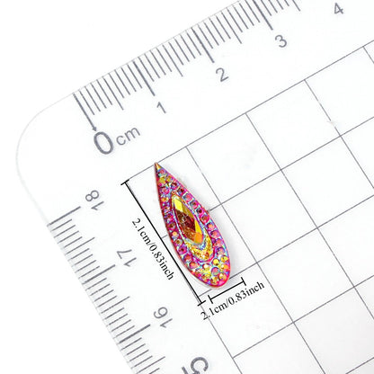 AB Iridescent Resin Teardrop Ornaments
