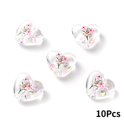 Transparent Acrylic Flower Beads