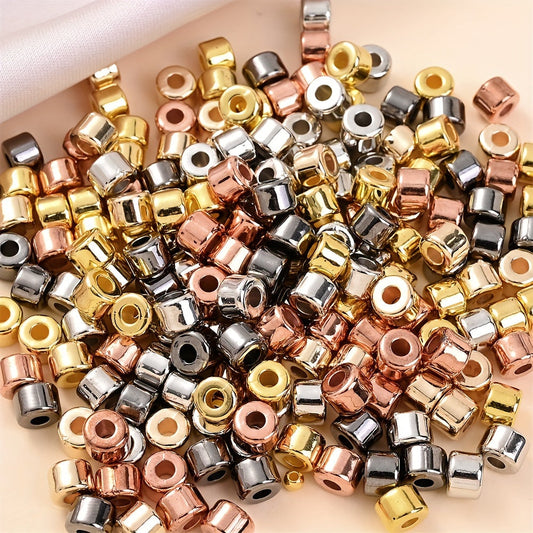100PCS 6×5mm Multicolor CCB Tube Spacer Bead Set