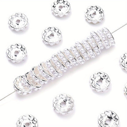 20PCS 12mm Alloy & Round Acrylic Spacer Bead Set