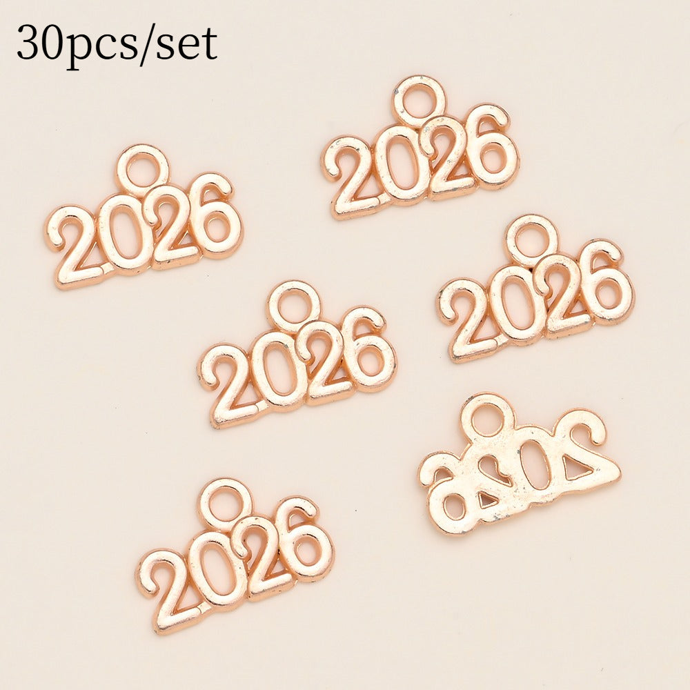 Vintage Number Letter Metal Charms
