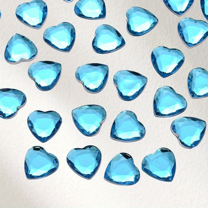 12 mm Acrylic Heart Decorative Patches