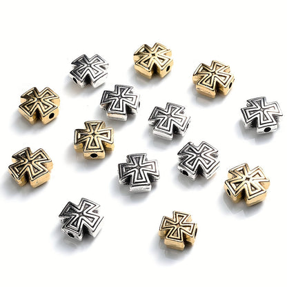 Vintage Cross Metal Spacer Beads