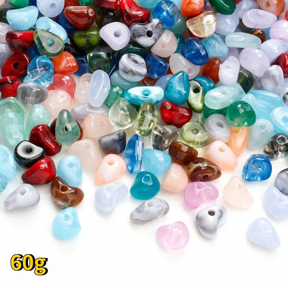 20/60/100g 4-9mm Acrylic Asymmetric Shape Beads