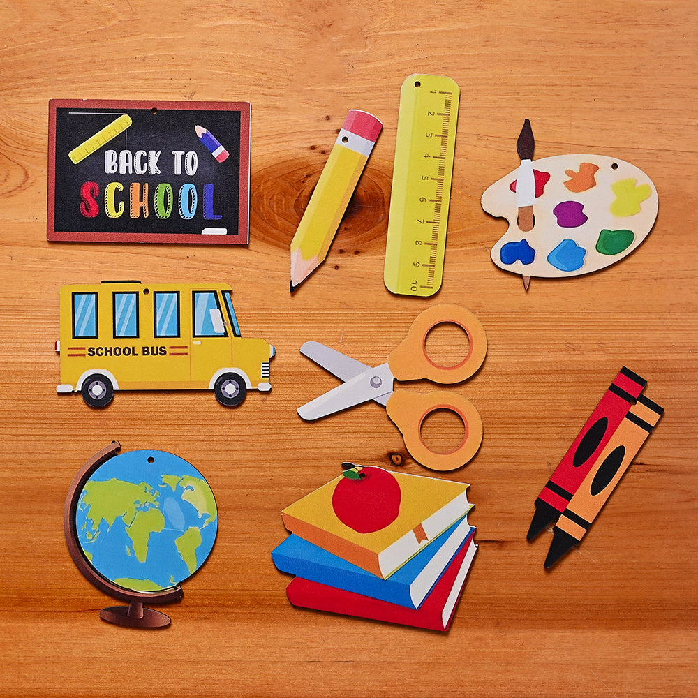 Back-to-School Wooden Hanging Ornaments